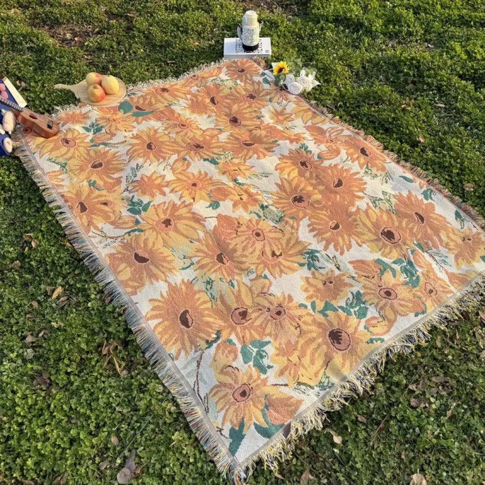BowLift | Sun Floral Outdoor Picnic Blanket