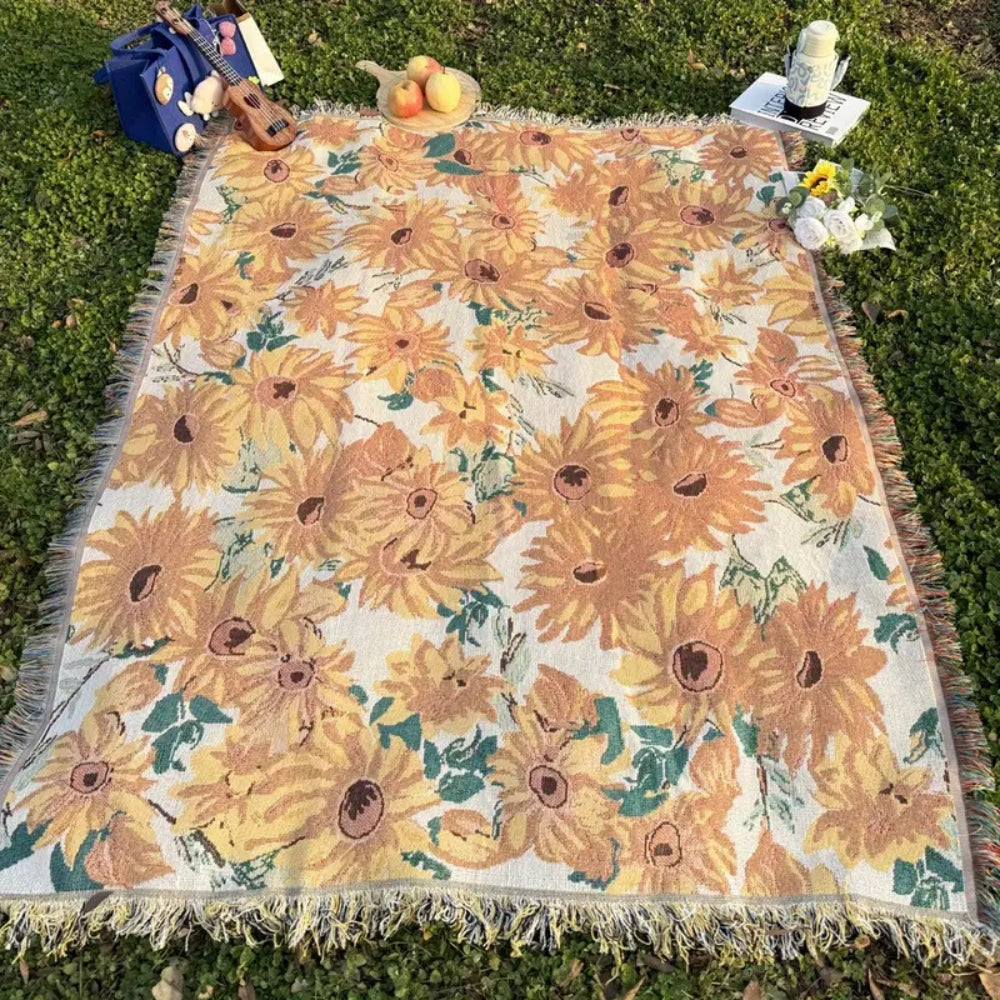 BowLift | Sun Floral Outdoor Picnic Blanket