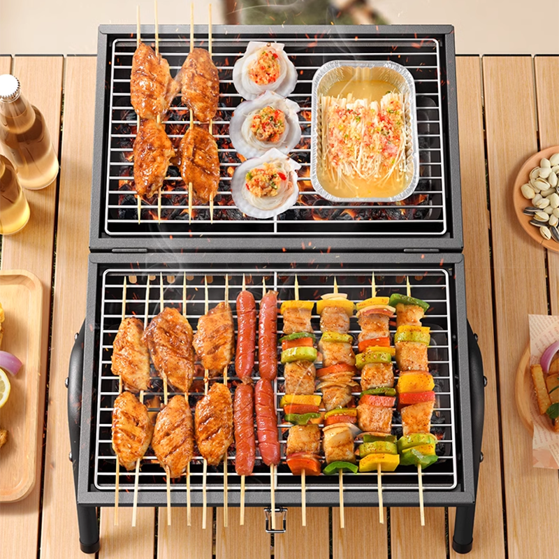 BowLift | Barbecue Grill Grill Household Outdoor Folding Portable Barbecue Grill Charcoal Barbecue Small Barbecue Rack