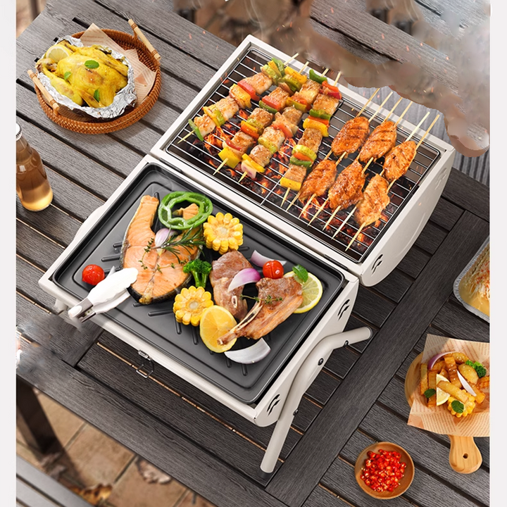 BowLift | Barbecue Grill Grill Household Outdoor Folding Portable Barbecue Grill Charcoal Barbecue Small Barbecue Rack