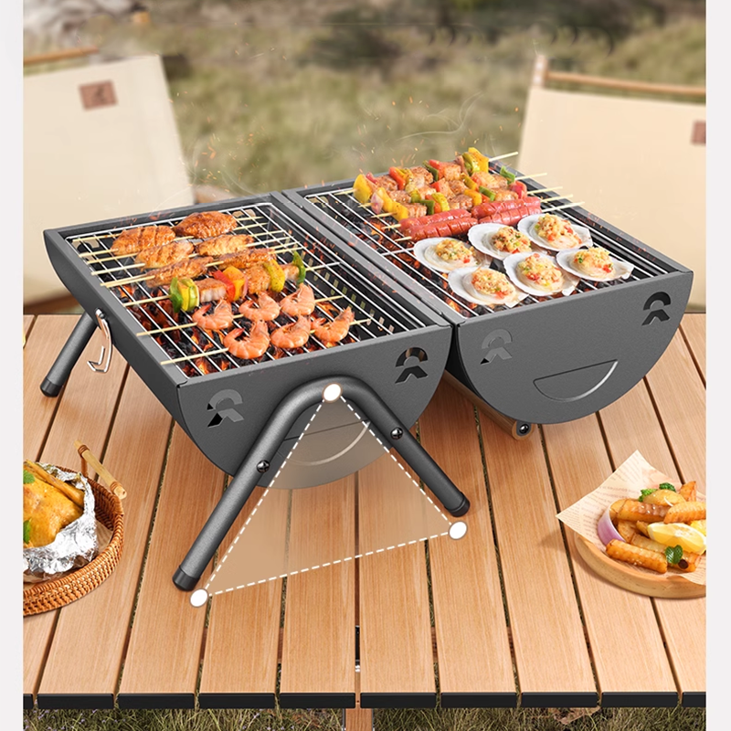 BowLift | Barbecue Grill Grill Household Outdoor Folding Portable Barbecue Grill Charcoal Barbecue Small Barbecue Rack