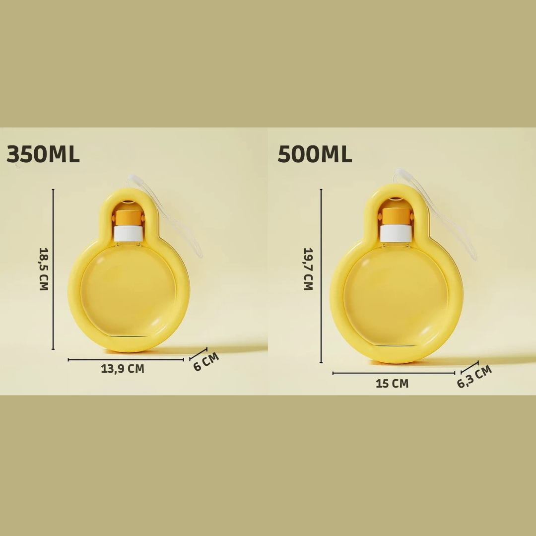 Outdoor water bottle for dogs 500 ml with bowl Bowlift