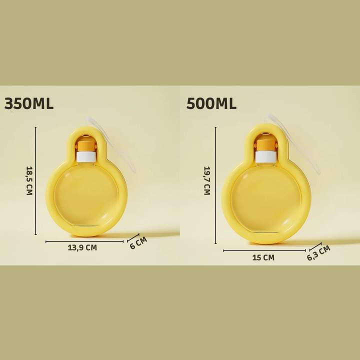 Outdoor water bottle for dogs 500 ml with bowl Bowlift