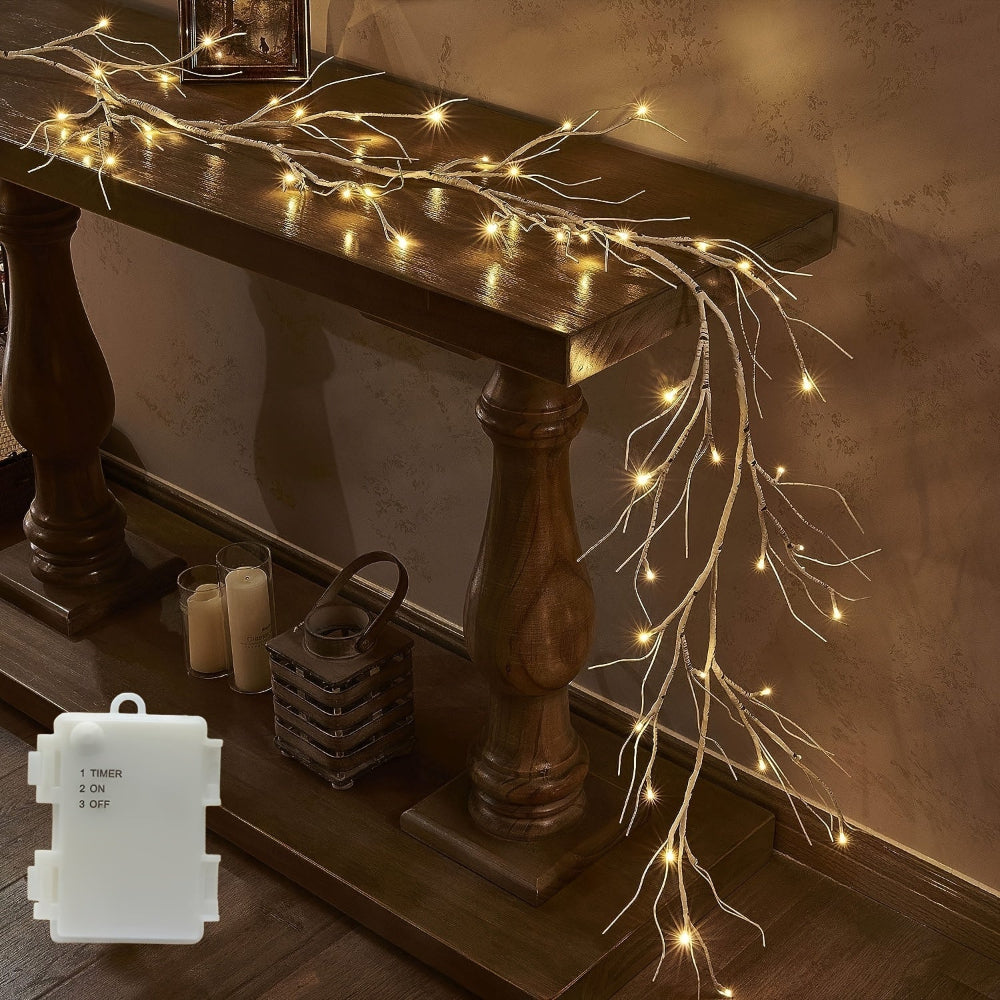 BowLift | Outdoor Christmas Lights Warm White LED Branch Garland Decoration