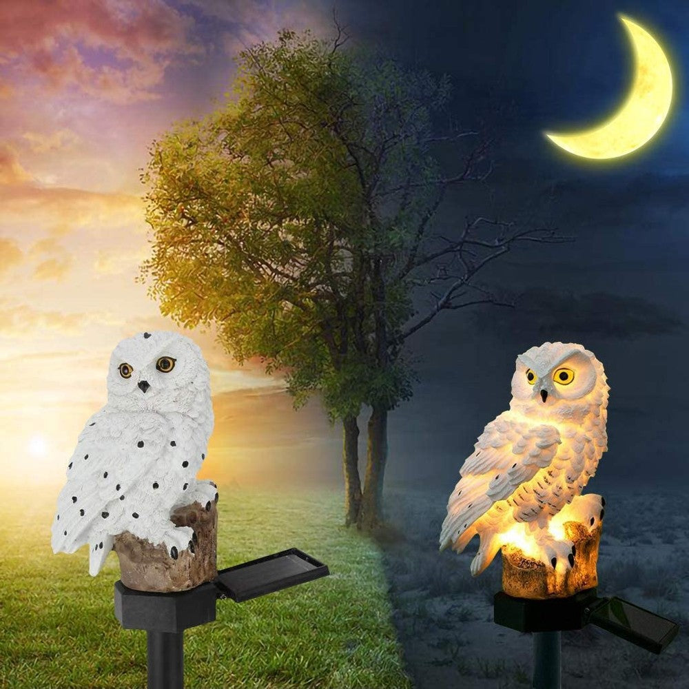 Solar-powered garden lamp with decorative owl design – LED outdoor light for the garden | Bowlift