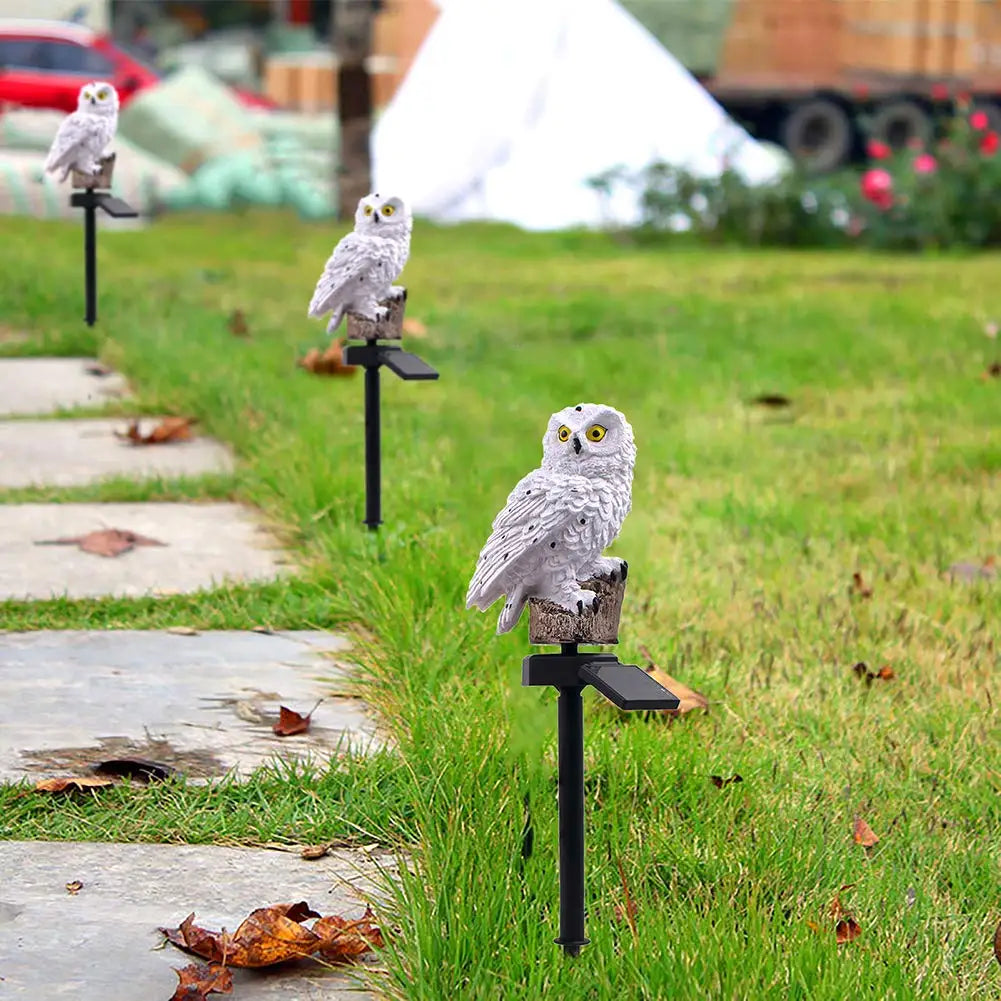 Solar-powered garden lamp with decorative owl design – LED outdoor light for the garden | Bowlift