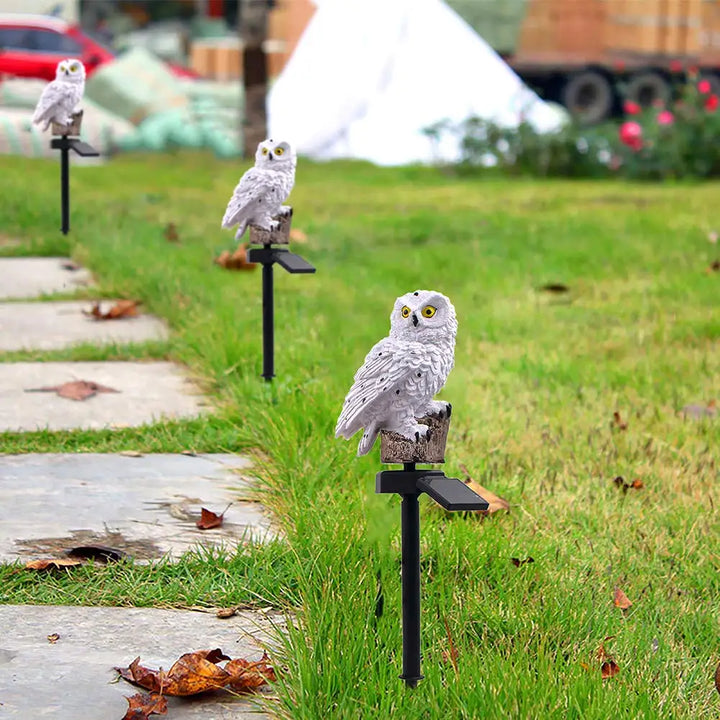 Solar-powered garden lamp with decorative owl design – LED outdoor light for the garden | Bowlift