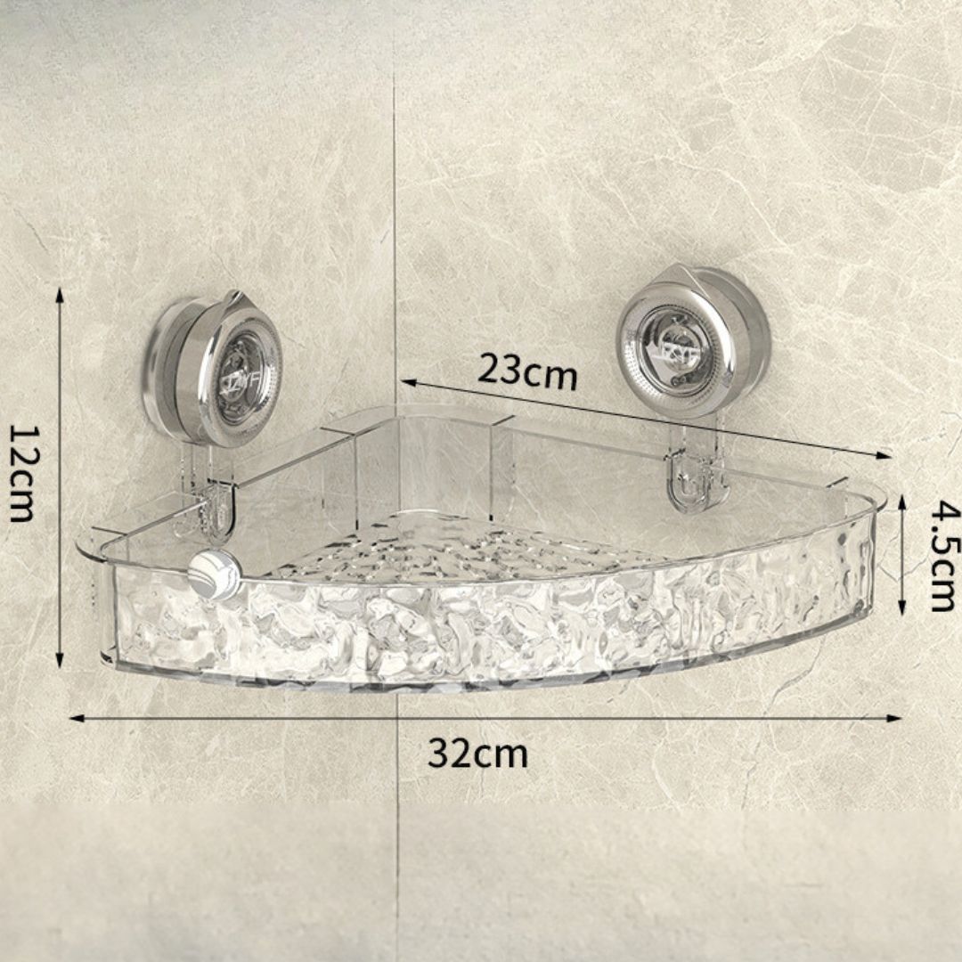 BowLift | Bathroom Suction Cup Corner Shelf