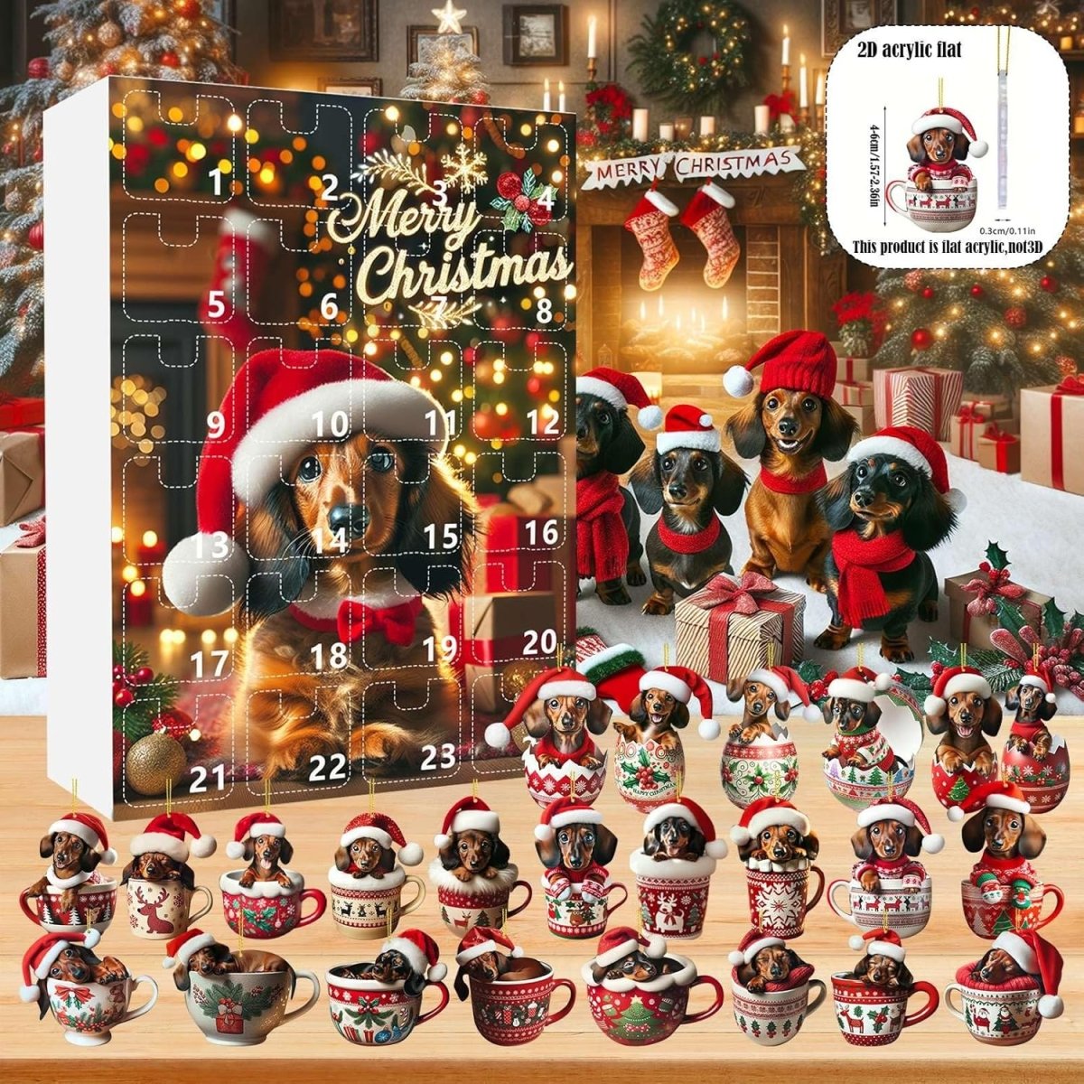 BowLift | 24-day Advent calendar with dachshund theme for animal lovers