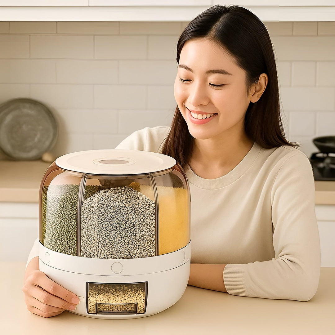 Grain Dispenser – Hygienic with Insect Protection | Practical for Kitchen & Storage | Bowlift