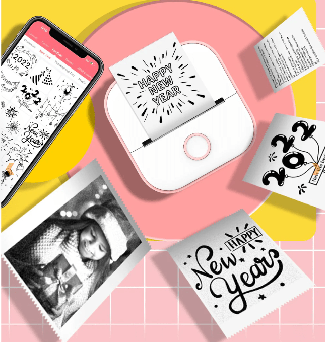 BowLift | Pixly Pocket Printer | Portable Mini Thermal Printer | Wireless Bluetooth Printer | Inkless Photo Printer for Smartphone