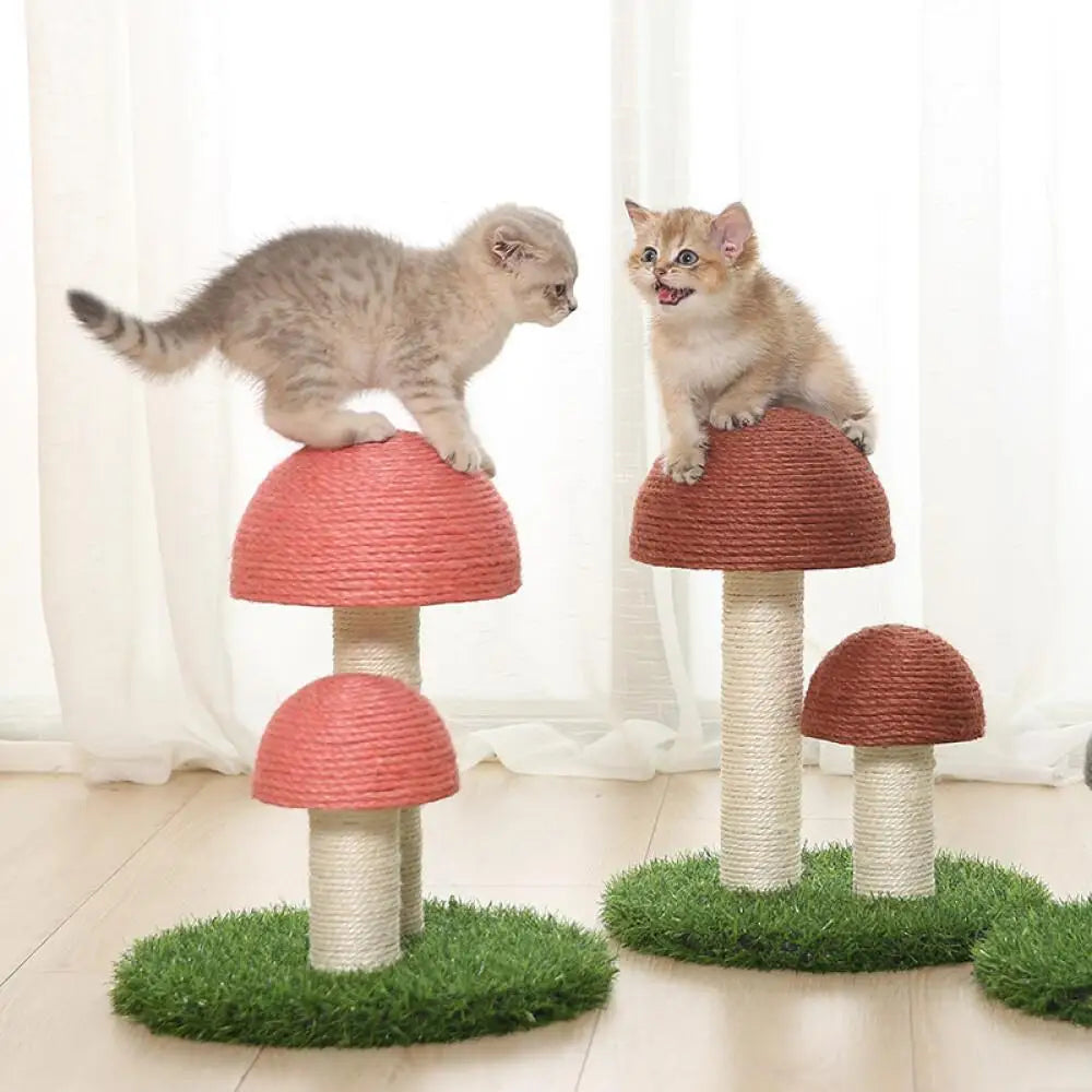 Sisal Cat Mushroom Scratching Post Bowlift