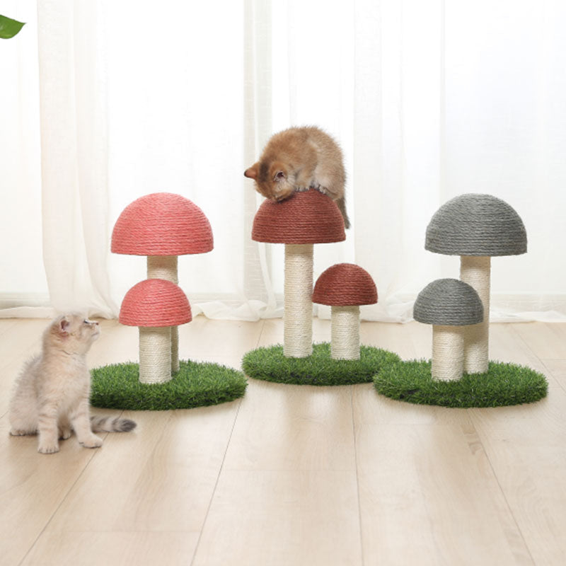 Sisal Cat Mushroom Scratching Post Bowlift