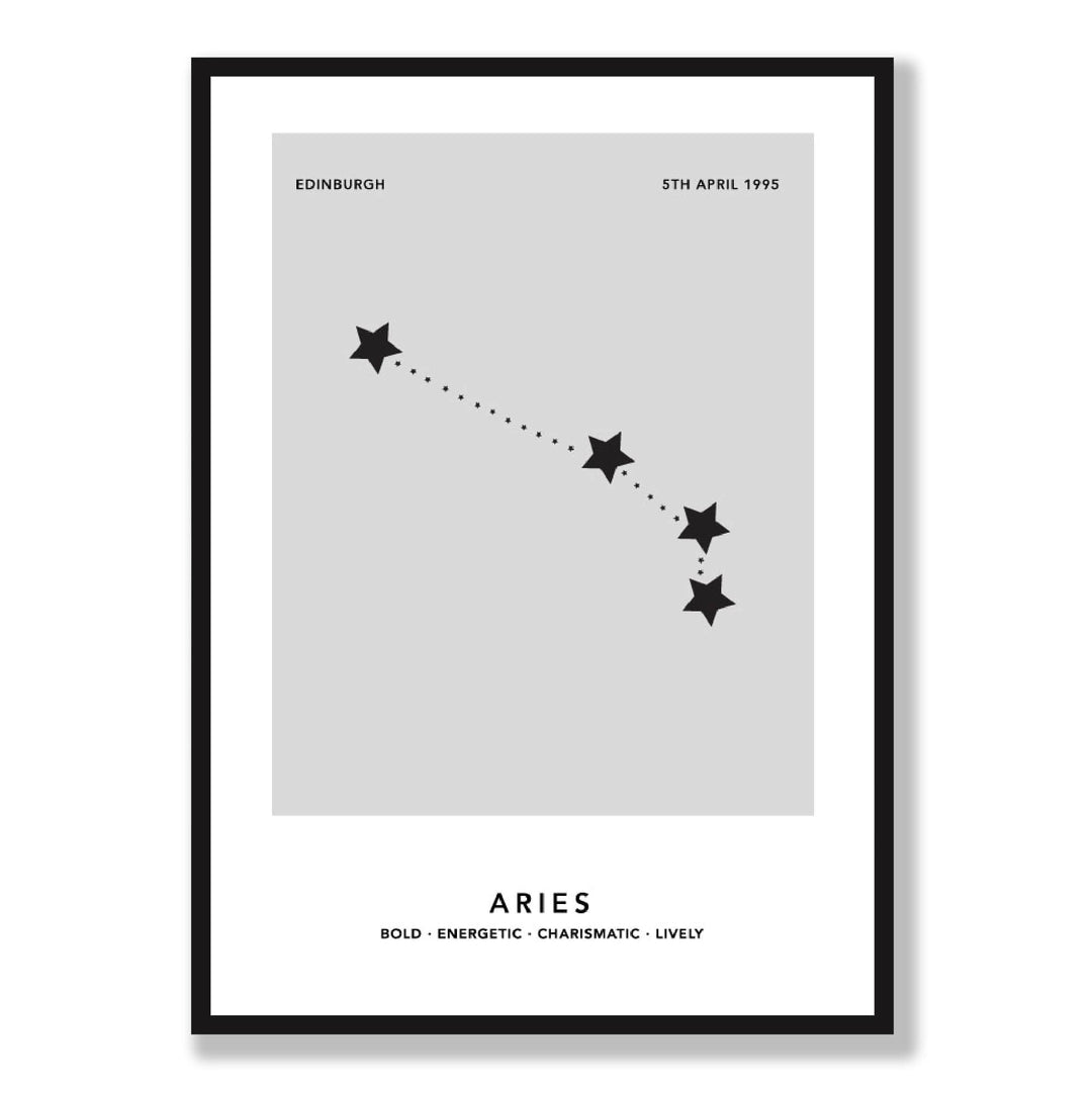 ARIES - Personalized Zodiac Constellation Print | Bowlift