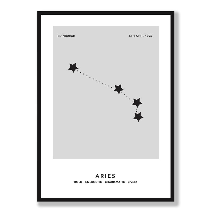 ARIES - Personalized Zodiac Constellation Print | Bowlift