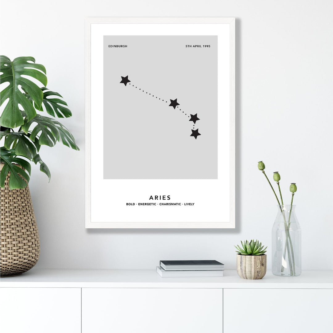 ARIES - Personalized Zodiac Constellation Print | Bowlift