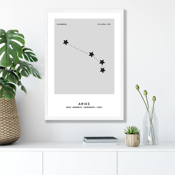ARIES - Personalized Zodiac Constellation Print | Bowlift