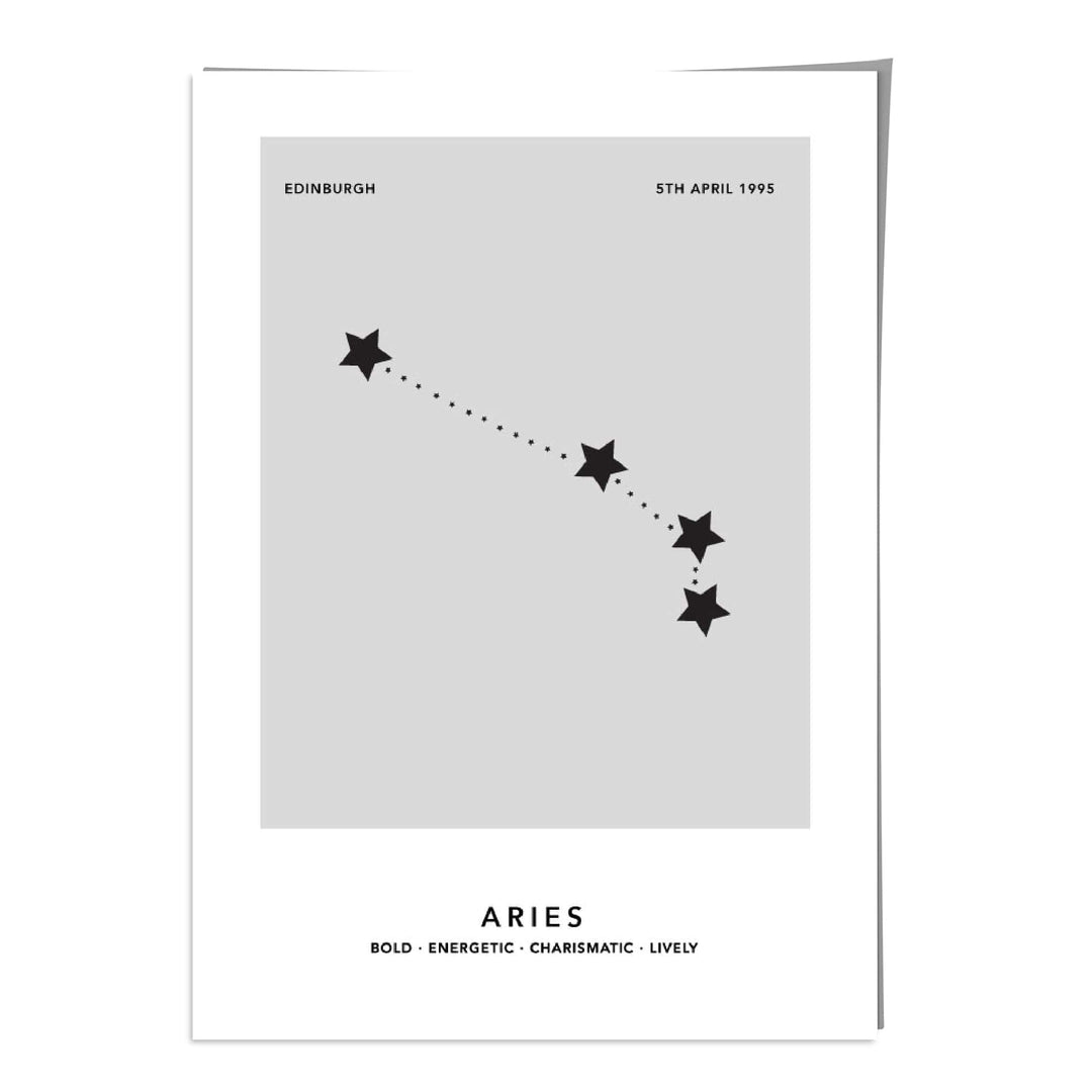 ARIES - Personalized Zodiac Constellation Print | Bowlift