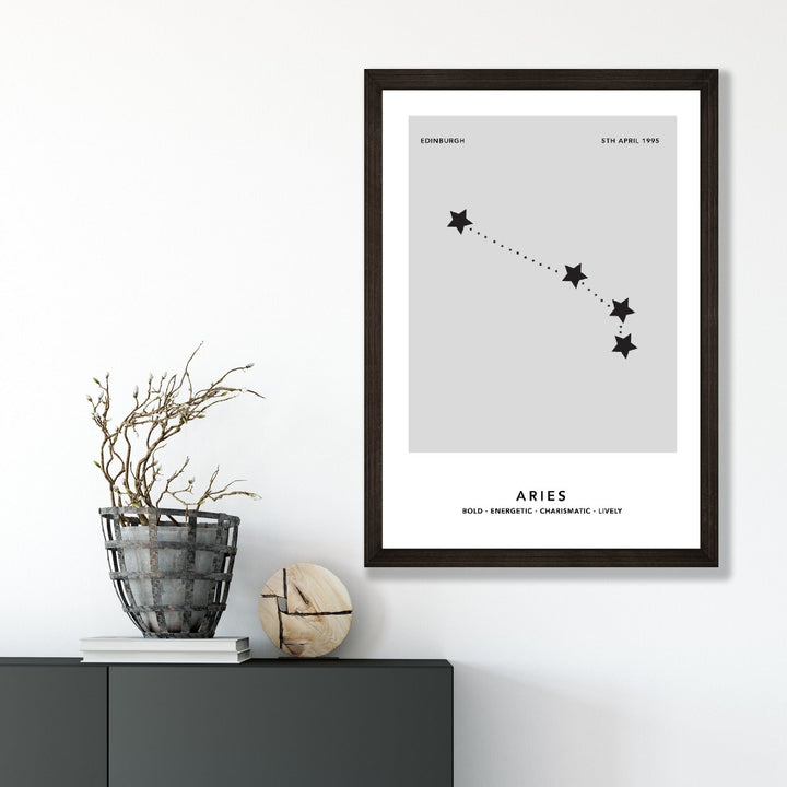 ARIES - Personalized Zodiac Constellation Print | Bowlift