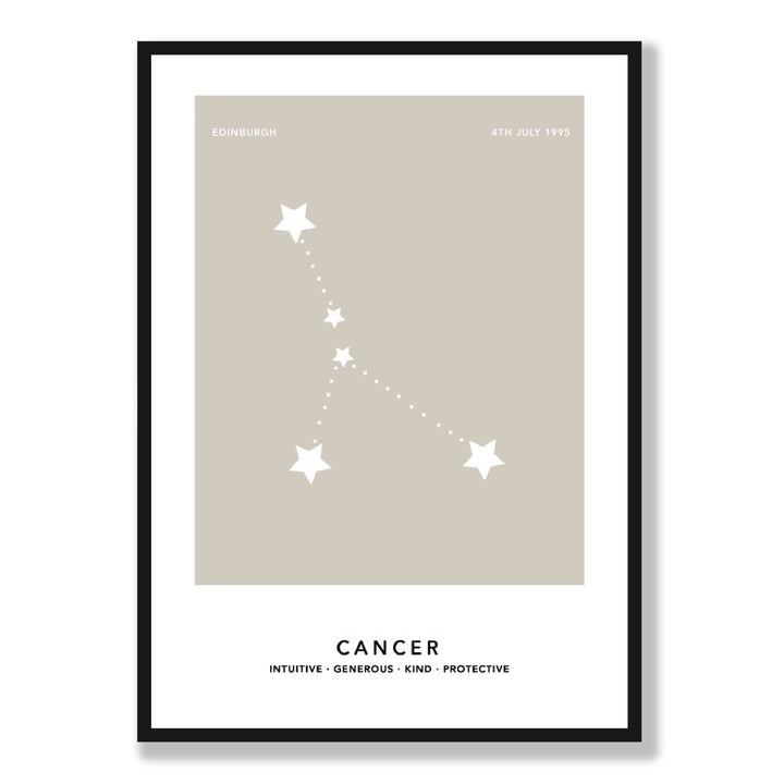KREBS - Personal zodiac sign print with color options | Bowlift