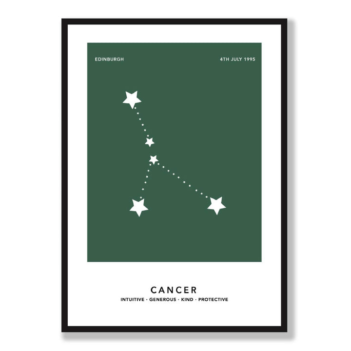 KREBS - Personal zodiac sign print with color options | Bowlift