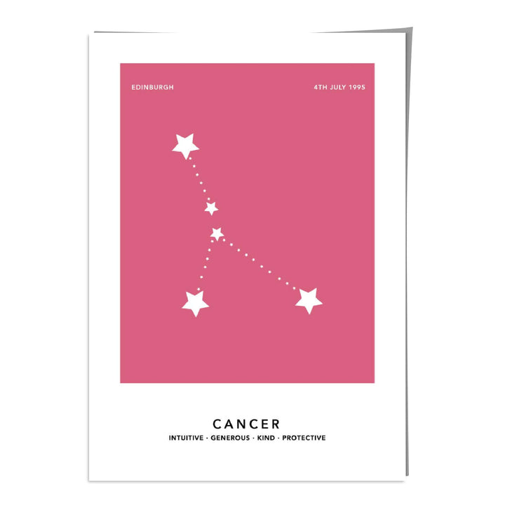 KREBS - Personal zodiac sign print with color options | Bowlift