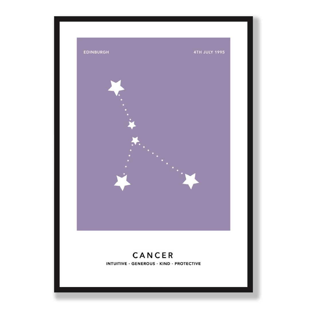KREBS - Personal zodiac sign print with color options | Bowlift