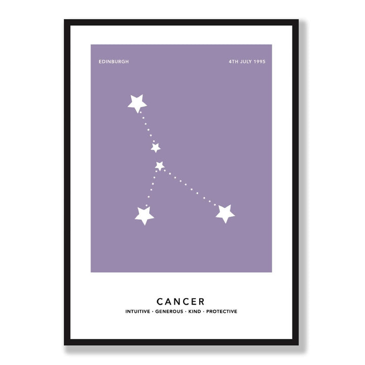 KREBS - Personal zodiac sign print with color options | Bowlift
