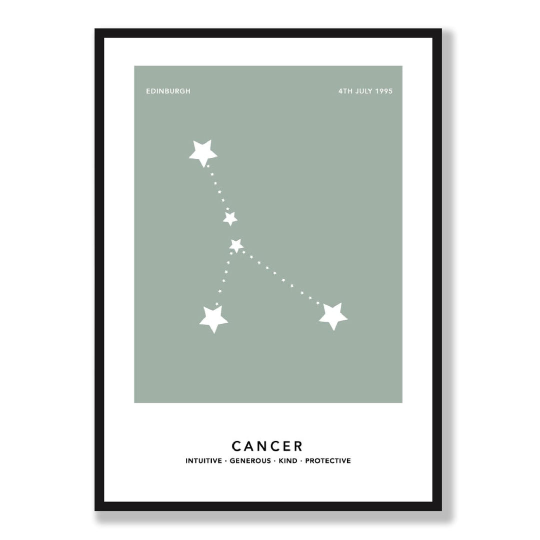 KREBS - Personal zodiac sign print with color options | Bowlift