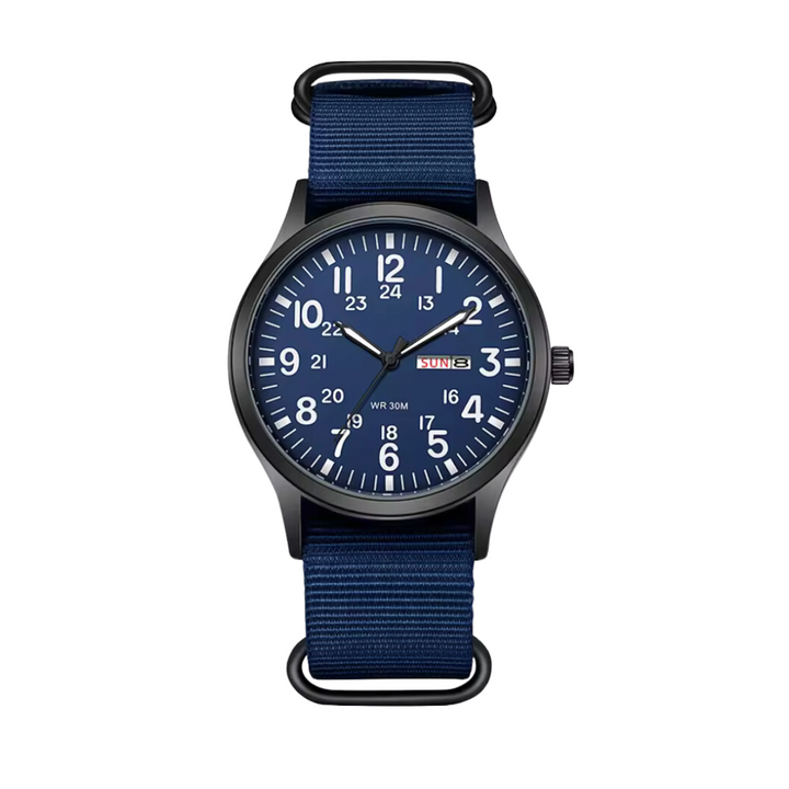 BowLift | Men’s Rugged Outdoor Watch – Waterproof Military-Style Stainless Steel Timepiece