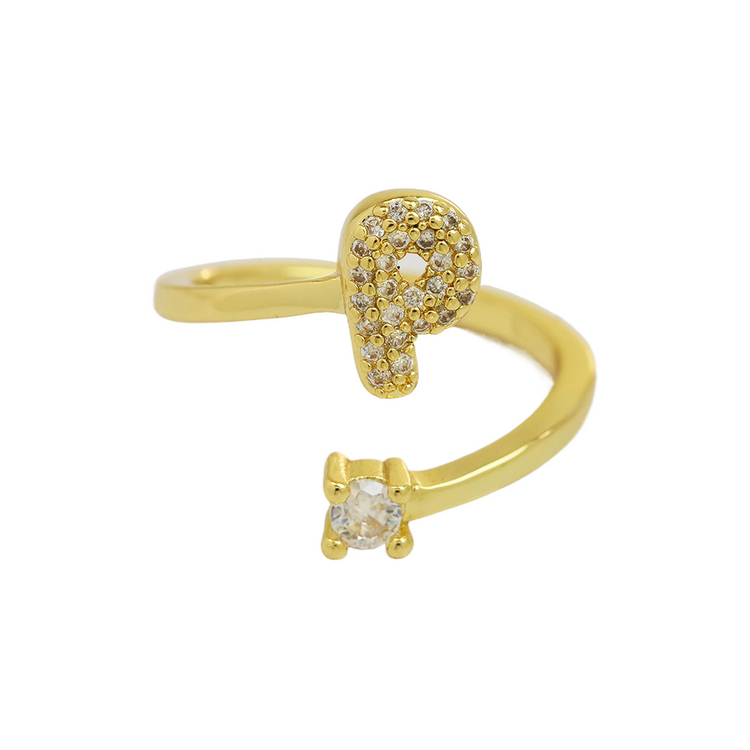BowLift | Dainty Bubble Diamond Wrap Initial Ring
