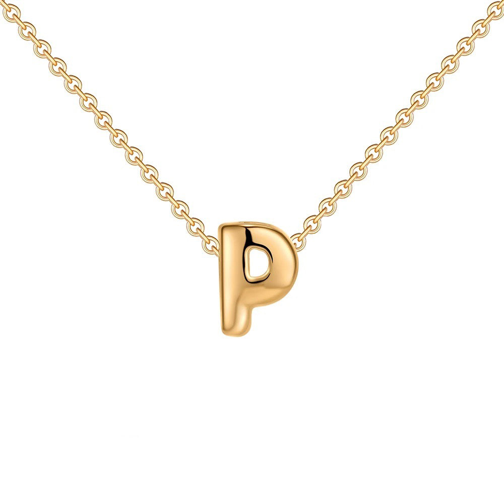 BowLift | Dainty Bubble Letter Initial Necklace