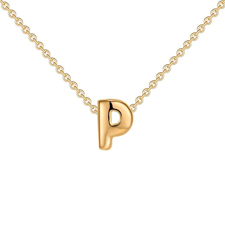 BowLift | Dainty Bubble Letter Initial Necklace