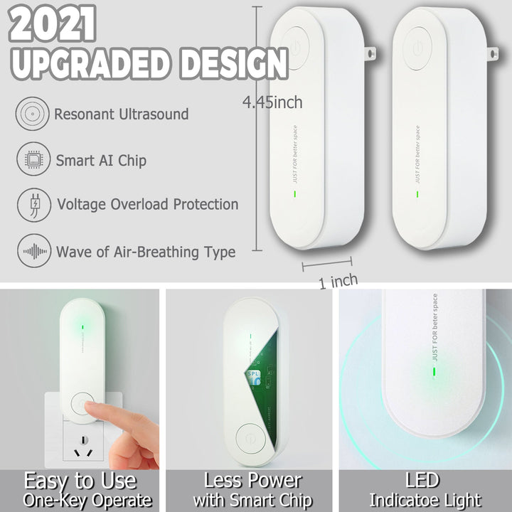BowLift | Pack of 2 Ultrasonic Insect Repellent Plug In Mosquito Repellent