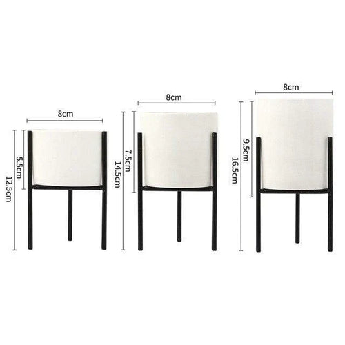 Pack of 3 mid-century floral planters Bowlift