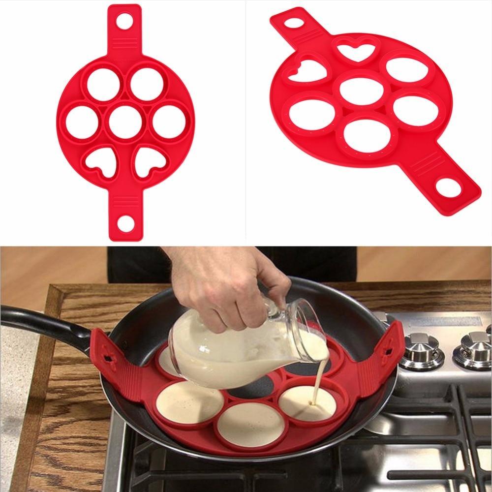 BowLift | Pancake Maker Nonstick Cooking Tool Round Heart Pancake Maker Egg Cooker Pan Flip Eggs Mold Kitchen Baking Accessories