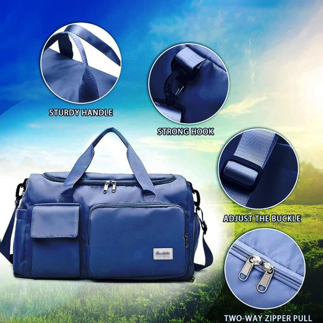 Travique Waterproof Sports and Travel Bag with Multiple Pockets | Bowlift