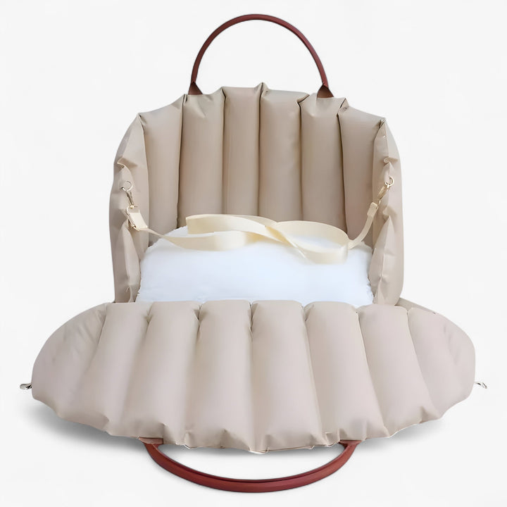 BowLift | Lightweight dog carrier bag with warm lining & safety belt for on the go