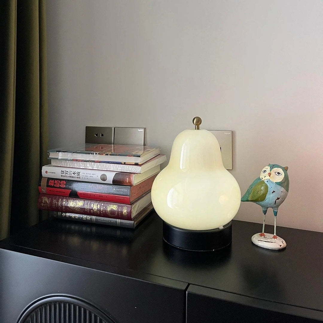 Pear-shaped Touch Dimmer Lamp with Warm Light Bowlift