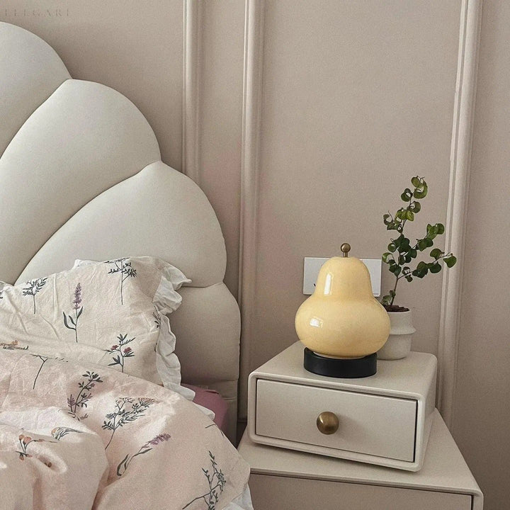 Pear-shaped Touch Dimmer Lamp with Warm Light Bowlift