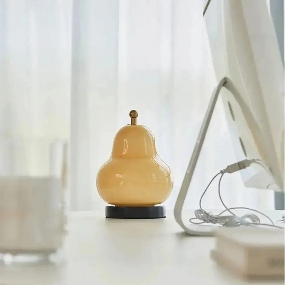 Pear-shaped Touch Dimmer Lamp with Warm Light Bowlift