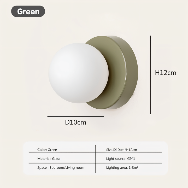 BowLift | PearlPop Wall Light – White Glass Orb LED Wall Sconce for Modern Interiors