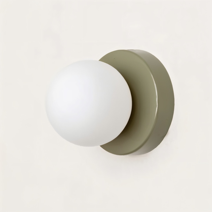 BowLift | PearlPop Wall Light – White Glass Orb LED Wall Sconce for Modern Interiors