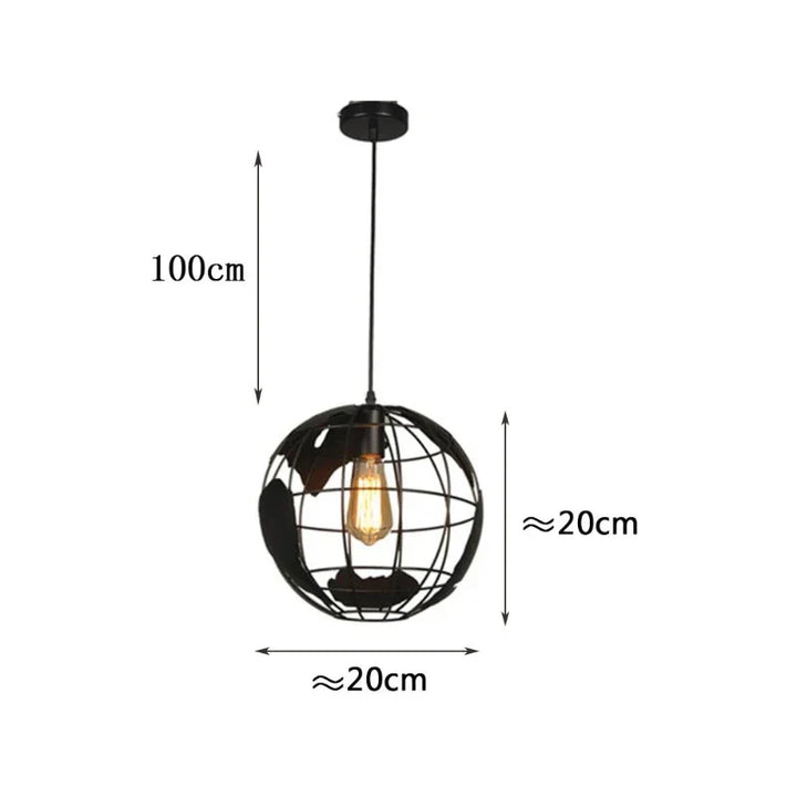 Kreative Erde Chandelier Pendant Light – Industrial Retro Design made of Metal | Bowlift