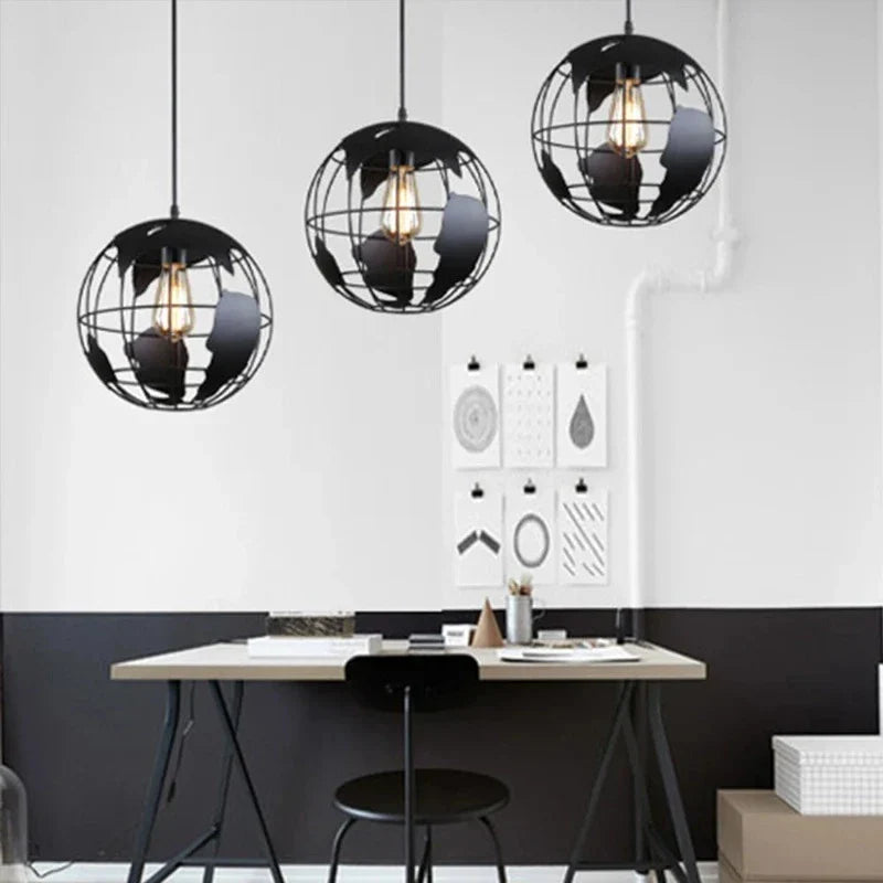 Kreative Erde Chandelier Pendant Light – Industrial Retro Design made of Metal | Bowlift