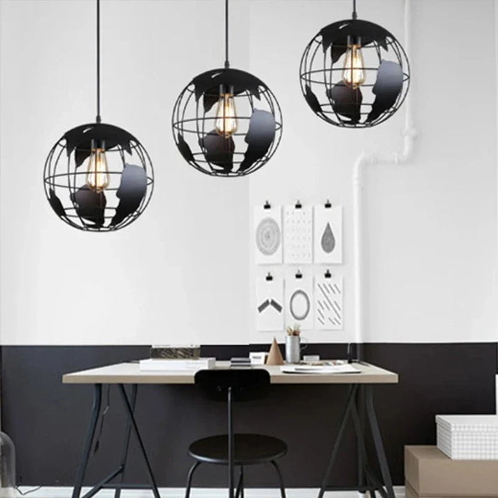 Kreative Erde Chandelier Pendant Light – Industrial Retro Design made of Metal | Bowlift