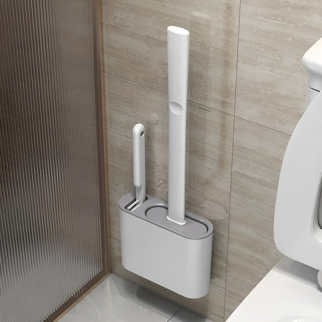 Silicone toilet brush with wall holder – Hygienic & DuraBowlifte | Perfect for bathroom & guest toilet | Bowlift