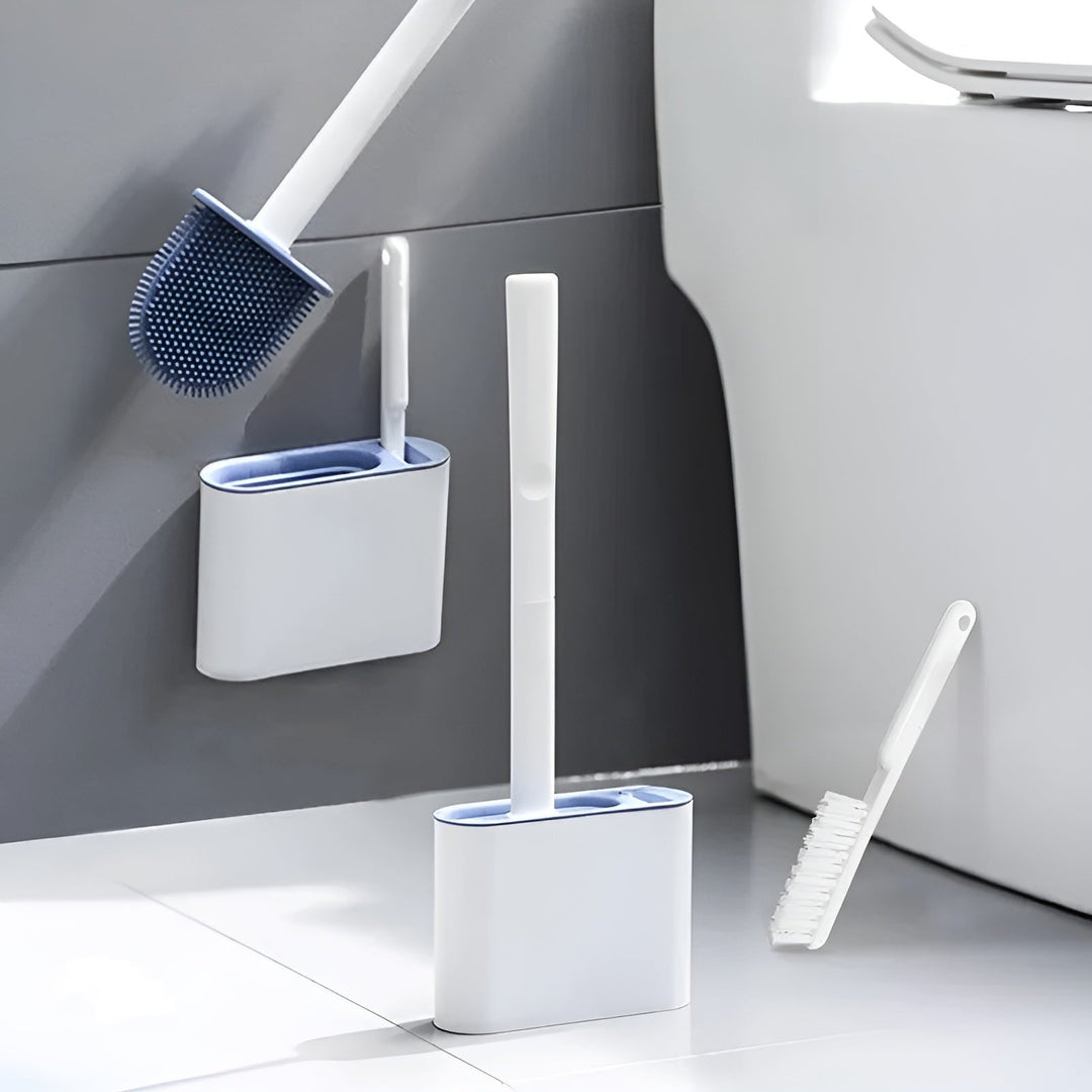 Silicone toilet brush with wall holder – Hygienic & DuraBowlifte | Perfect for bathroom & guest toilet | Bowlift