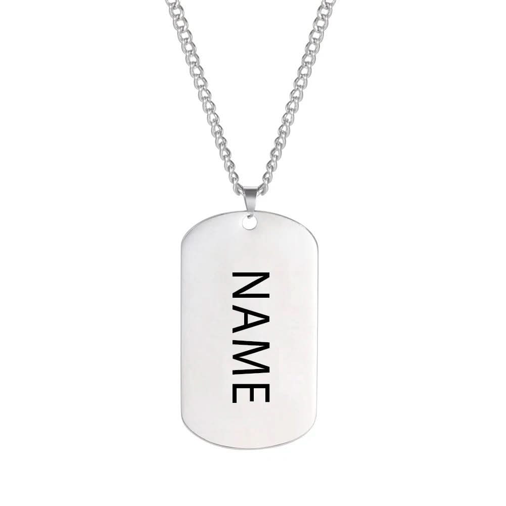 BowLift | Stainless Steel Dog Chain with Engraving for Men