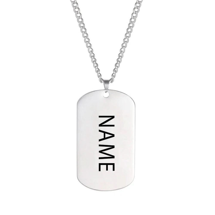 BowLift | Stainless Steel Dog Chain with Engraving for Men